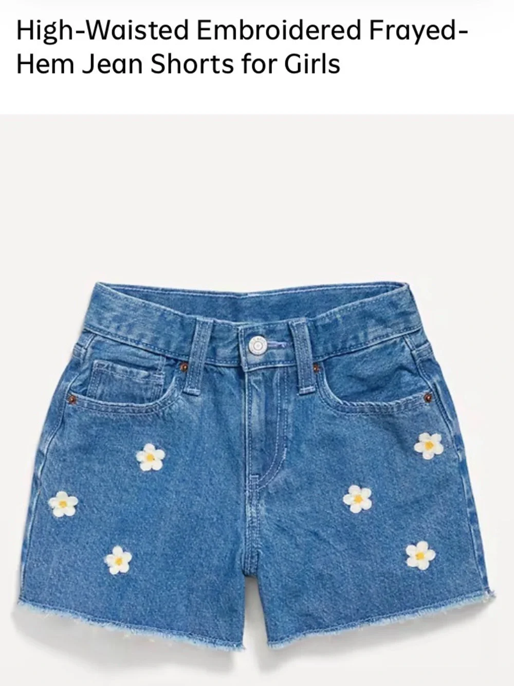 BIG KIDS 2 Pc Lot Old Navy XL 16 Shorts & XXL 18 Navy Tee White Daisy Design NWT